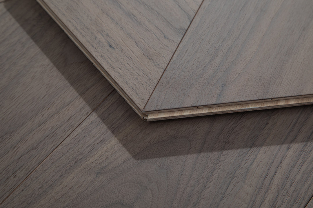 YXPH117 Black Walnut Asymmetric Polygon Parquet Flooring | Fragmented Jade Series