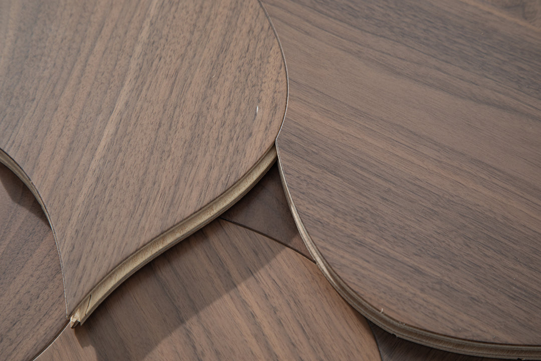 YXPH119  Black Walnut Braided Curved Parquet Flooring | Braid Motif Series