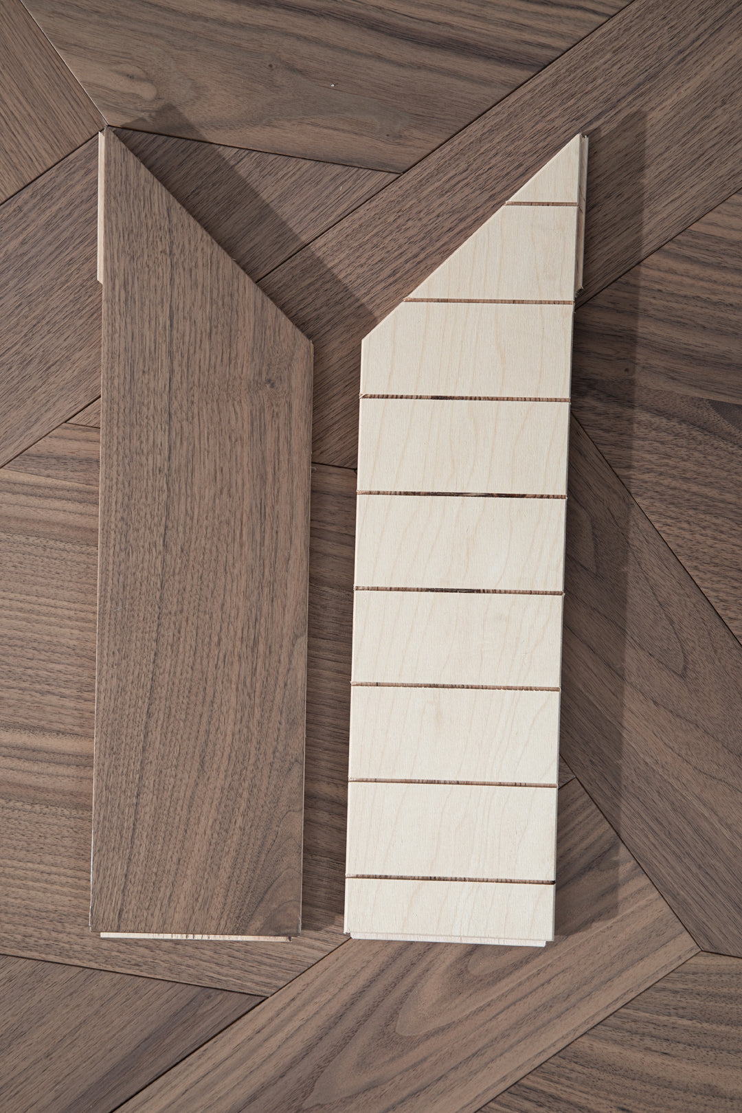 YXPH120 Black Walnut Knot-Weave Pattern Parquet Flooring | Chinese Knot Series