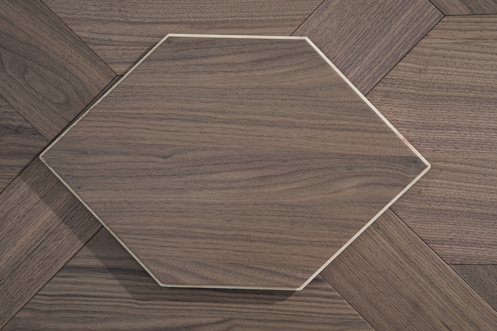 YXPH121 Black Walnut Knot-Weave Pattern Parquet Flooring | Chinese Knot Series