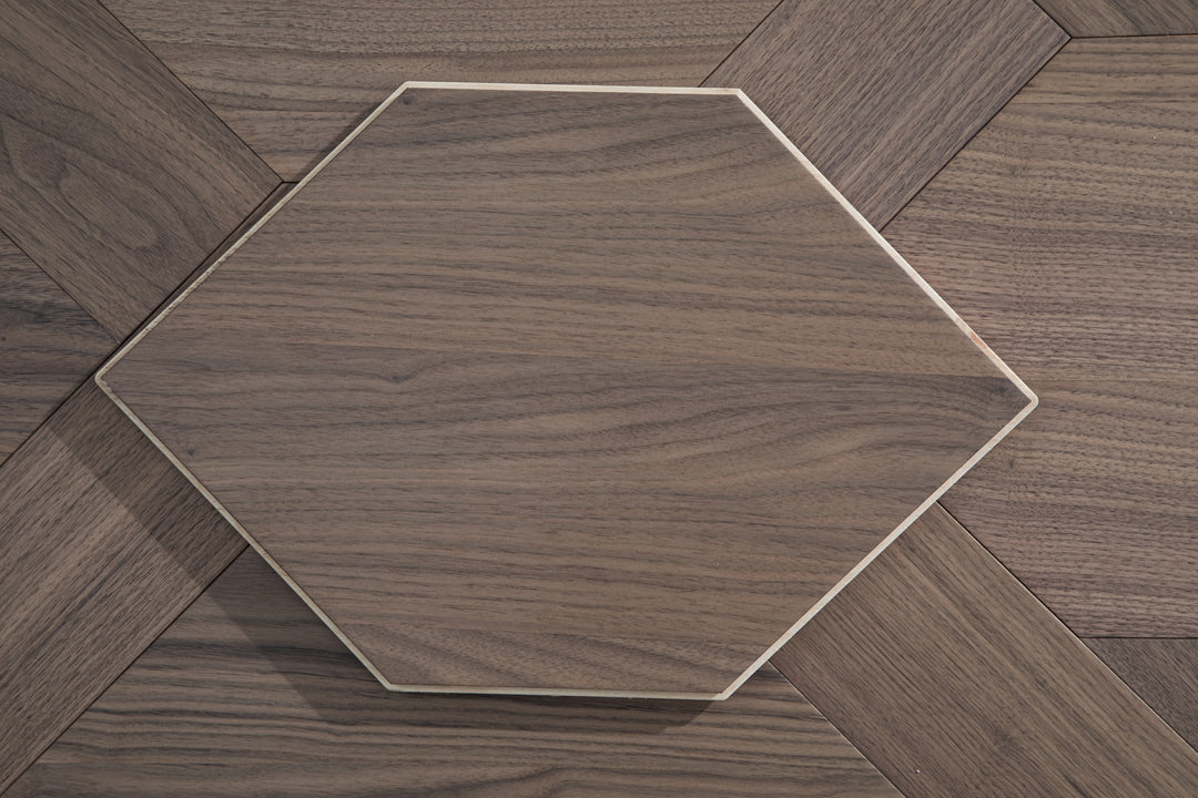 YXPH121 Black Walnut Knot-Weave Pattern Parquet Flooring | Chinese Knot Series