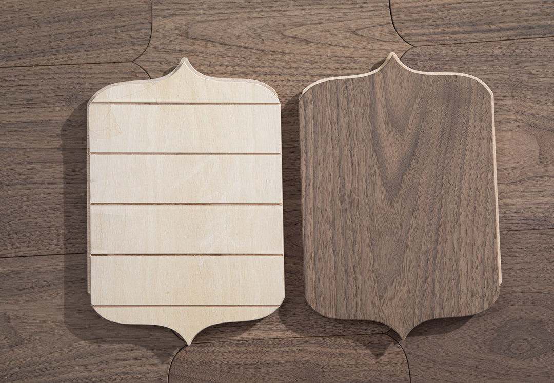 YXPH122 Black Walnut Decorative Cartouche Parquet Flooring | Shield Series