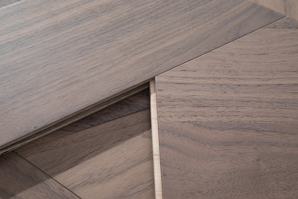 YXPH125 Black Walnut Hexagonal Woven Parquet Flooring | Honeycomb Motif Series