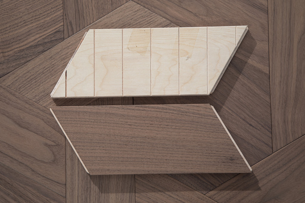 YXPH126 Black Walnut Hexagonal Woven Parquet Flooring | Honeycomb Motif Series