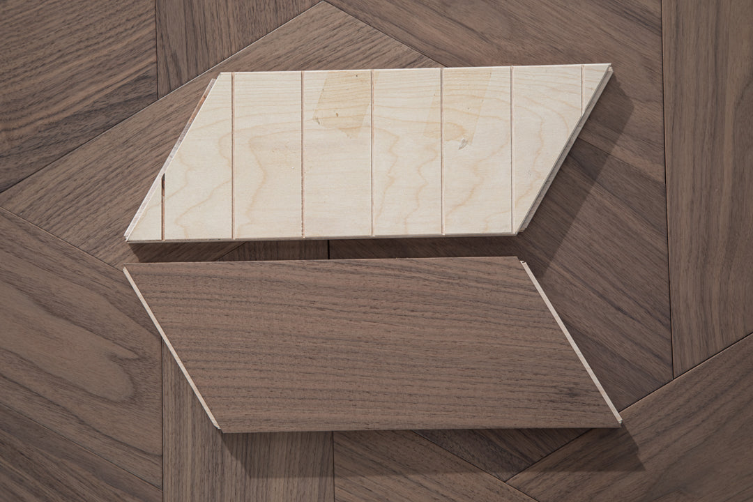 YXPH126 Black Walnut Hexagonal Woven Parquet Flooring | Honeycomb Motif Series