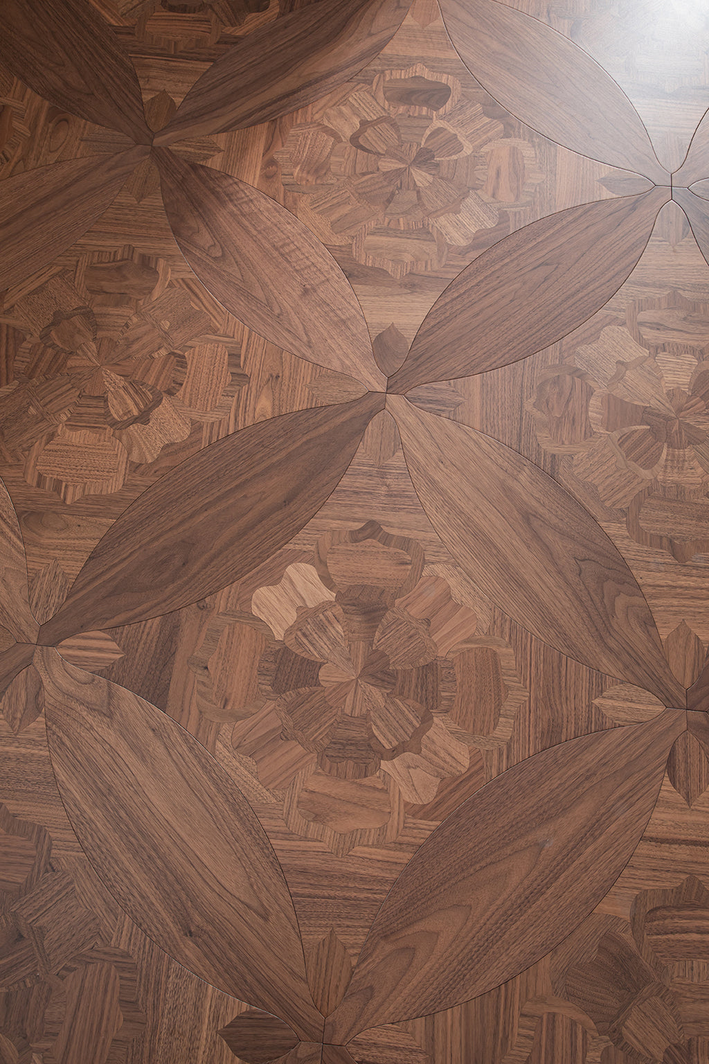 YXPH133 Black Walnut Floral Marquetry Parquet Flooring | Princess Anne Series