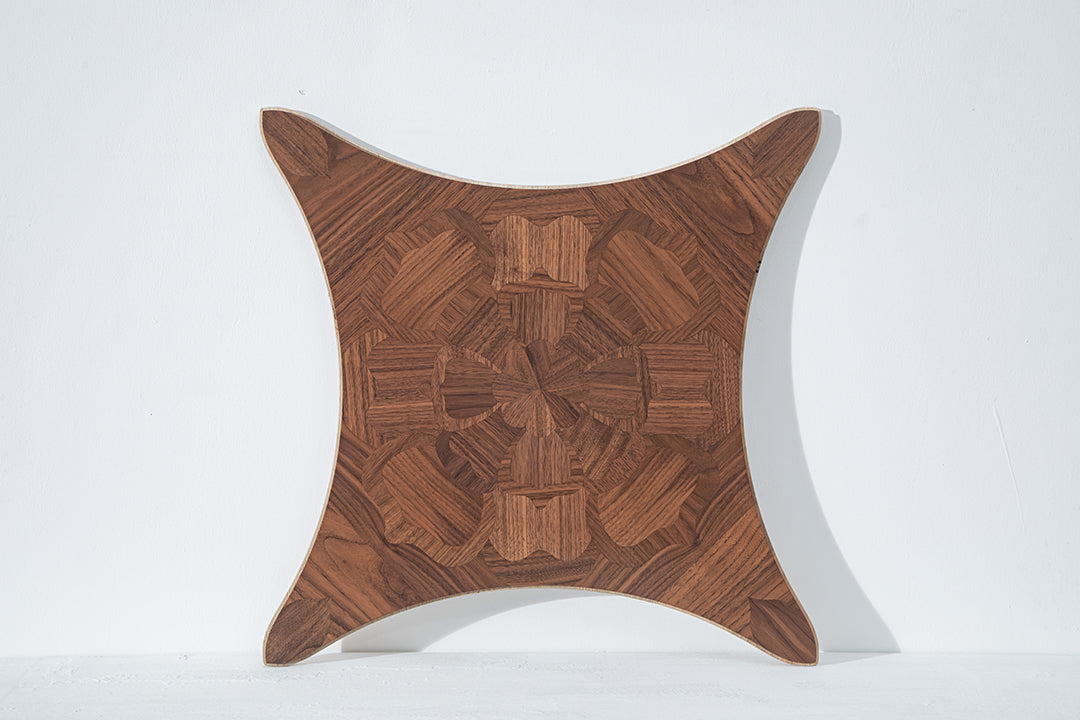 YXPH133 Black Walnut Floral Marquetry Parquet Flooring | Princess Anne Series