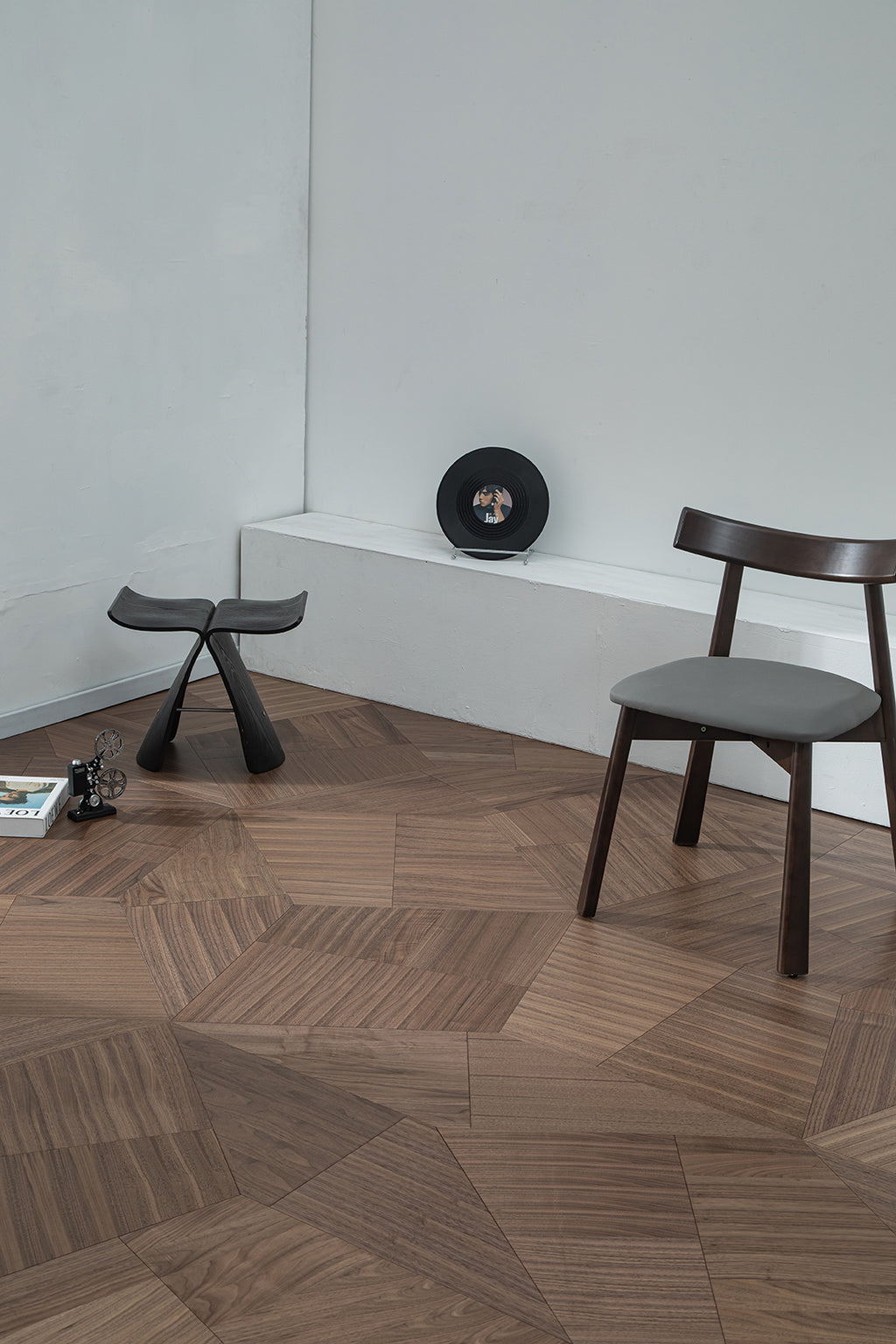 YXPH135  Black Walnut Puzzle Geometric Parquet Flooring | Tangram Series