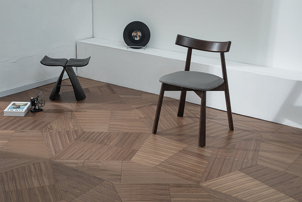 YXPH135  Black Walnut Puzzle Geometric Parquet Flooring | Tangram Series