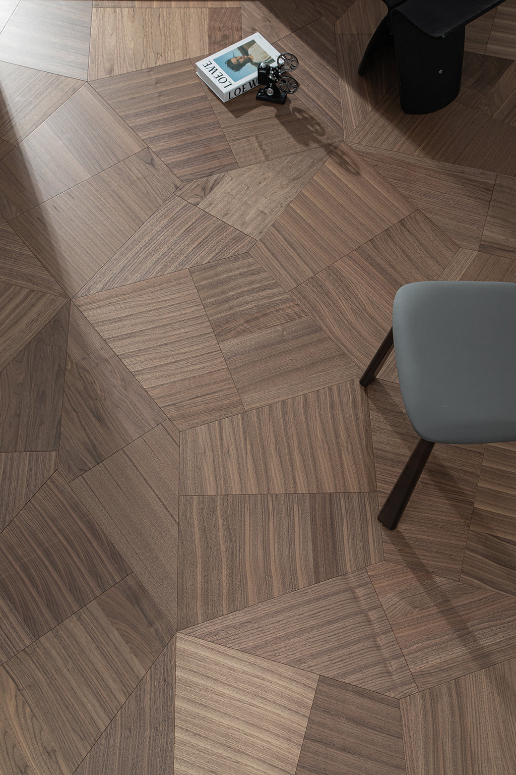 YXPH135  Black Walnut Puzzle Geometric Parquet Flooring | Tangram Series