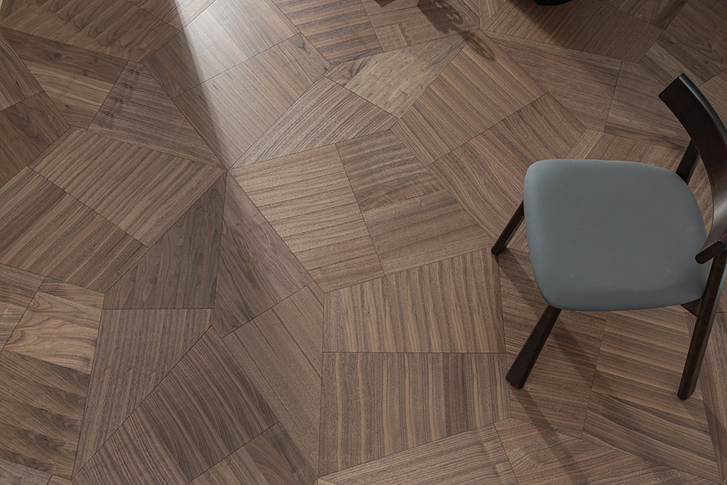 YXPH135  Black Walnut Puzzle Geometric Parquet Flooring | Tangram Series