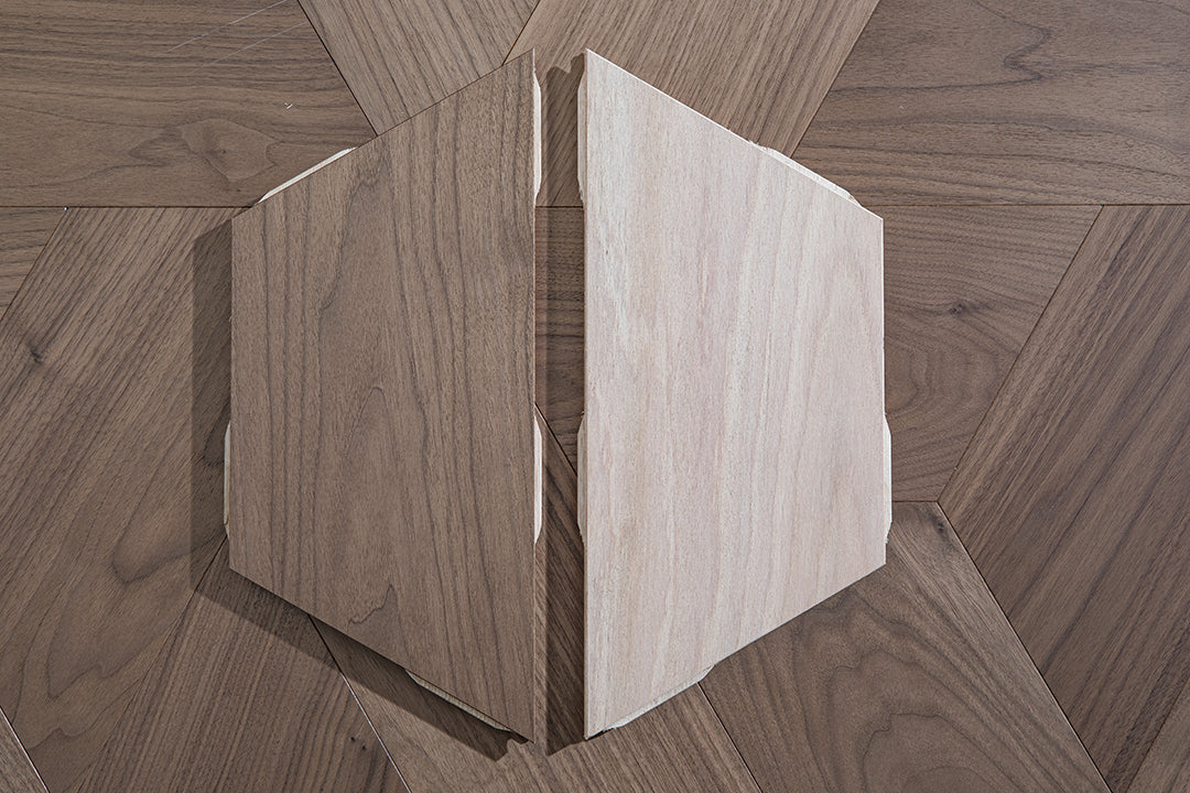 YXPH152  Black Walnut Sharp Geometric Lattice Parquet Flooring | Diamond Series