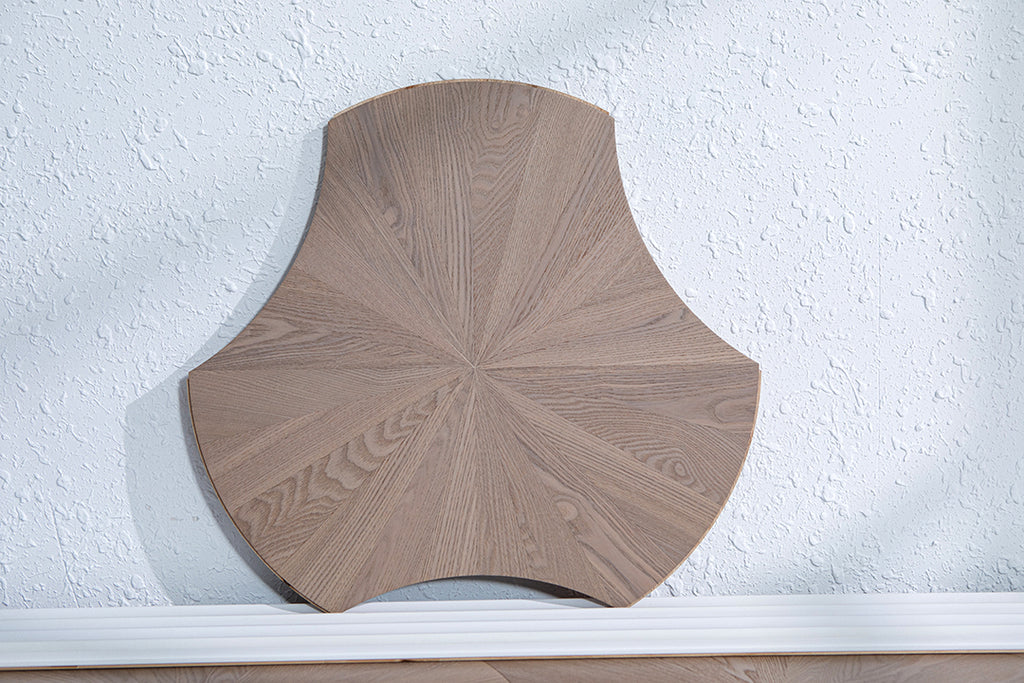 YXPS201 European Oak Circular Radial Pattern Parquet Flooring | Lotus Leaf Series