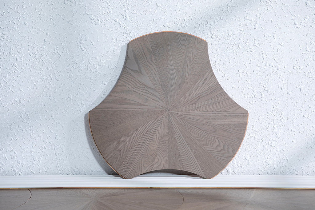 YXPS202 European Oak Circular Radial Pattern Parquet Flooring | Lotus Leaf Series