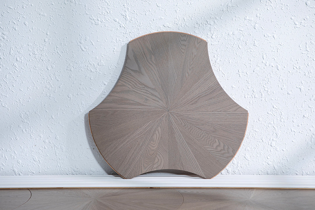 YXPS202 European Oak Circular Radial Pattern Parquet Flooring | Lotus Leaf Series