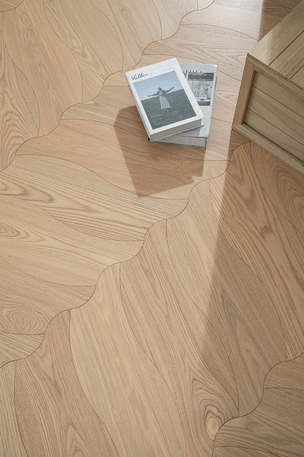YXPS205 European Oak Soft Ripple Flowing Parquet Flooring | Wave Series
