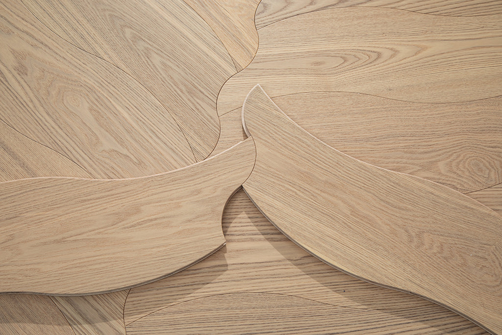 YXPS205 European Oak Soft Ripple Flowing Parquet Flooring | Wave Series
