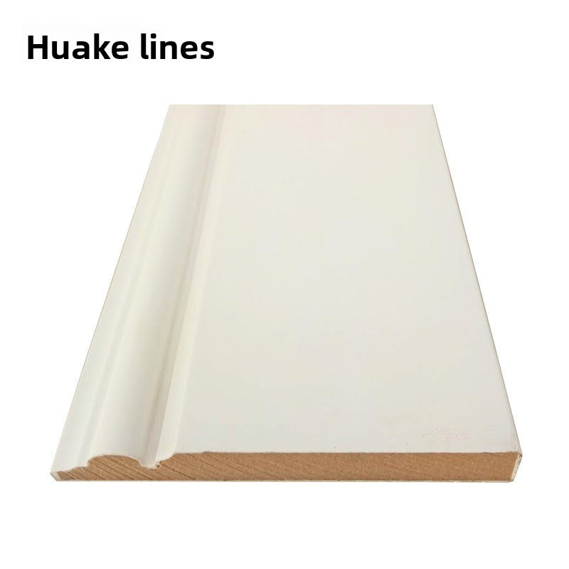Painted solid wood baseboard MDF15Floor corner trim8-10Pure solid wood white baseboard