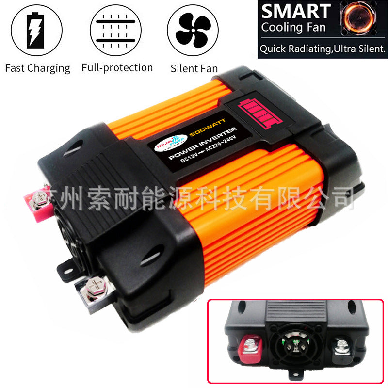 Car Converter Car Inverter300W/500W 12V Turn110V/220V Belt3.6A Double USB Mouth