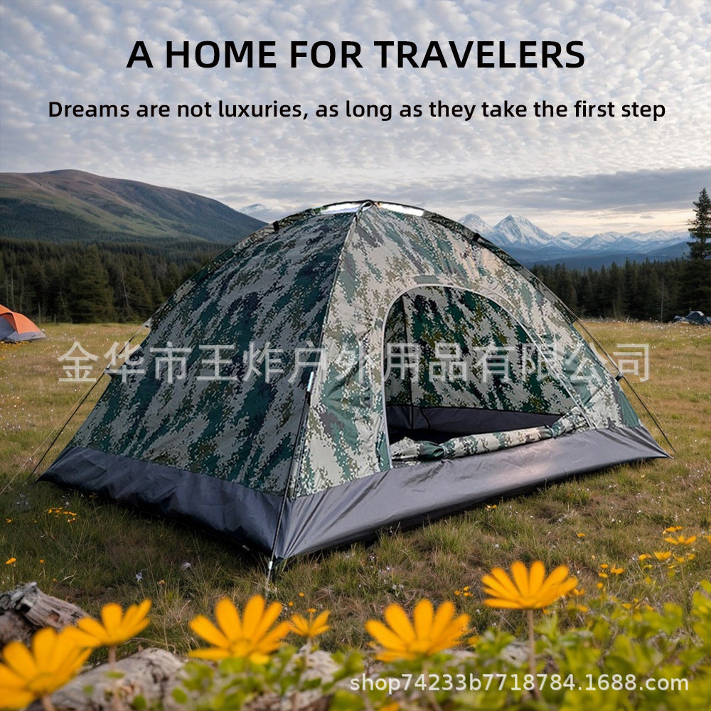 Camouflage Tent Outdoor Camping Training Camping Setup Tent2People Tent Leisure Equipment Export