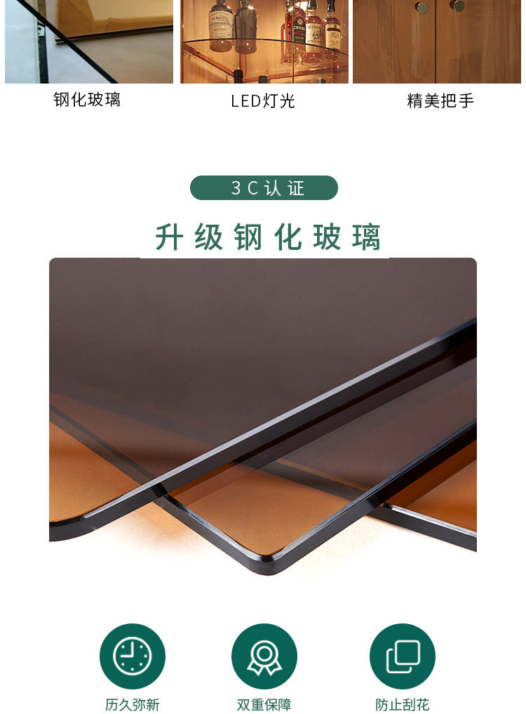 Glass Door Wine Cabinet Display Cabinet Living Room2022New Wine Rack Internet Celebrity Small High-End Light Luxury Modern Home Wall-Mounted