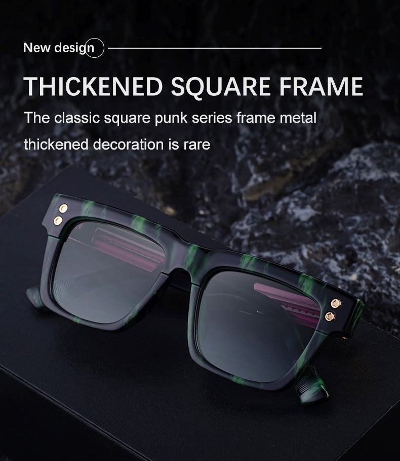 Men's Square Frame Sunglasses2025New European and American style sunglasses for men with a high-end fashion retro design and sun protection