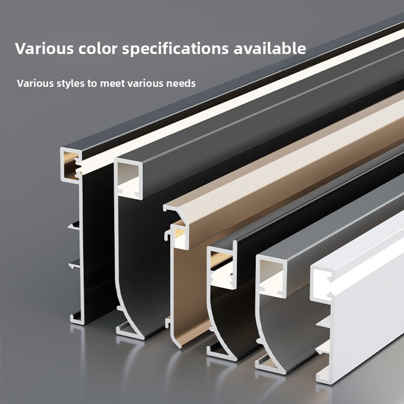 Aluminum alloy luminous baseboard, embedded luminous baseboard LED Aluminum alloy skirting board with light strip
