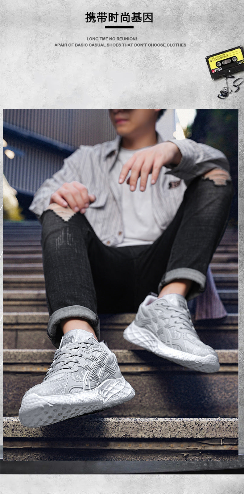 Men's Shoes2025Spring and Summer New Popcorn Soft Bottom Mesh Breathable Sports Shoes Casual Lightweight Shock Absorption Running Shoes