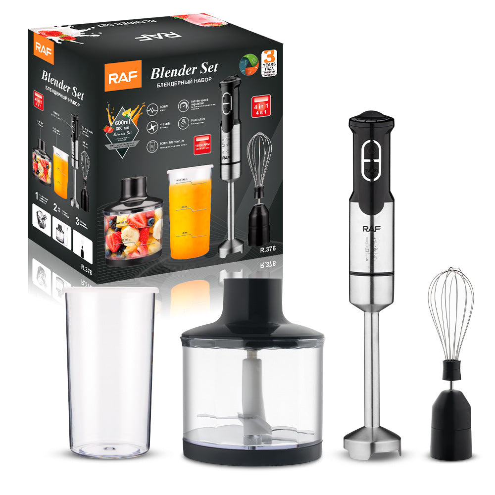 RAF EU Standard Multifunctional 4-in-1 Handheld Cooking Stick Baby Food Electric Mixer Milk Juicer Meat Grinder