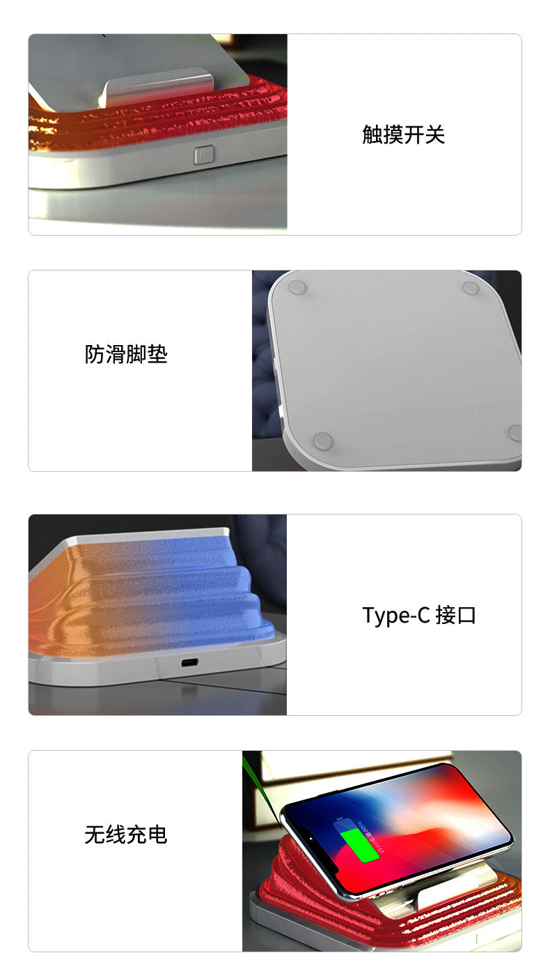 exclusive eye protection desk lamp reading night light15W Wireless Charging Folding Smart Outdoor Ambient Light Wholesale