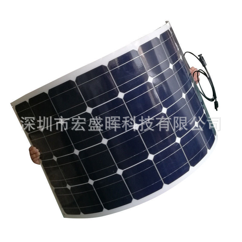 100W Monocrystalline Solar Panel18V Charging Board Flexible Solar Panel Light Photovoltaic Cell Yacht Assembly