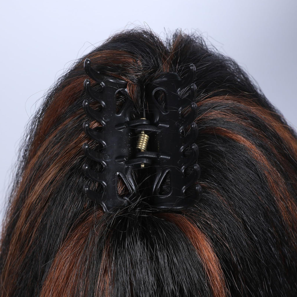 European and American Style Claw Clip Ponytail Wig yaki Ponytail Fluffy Straight Hair Short Ponytail African Synthetic Long Hair Braid