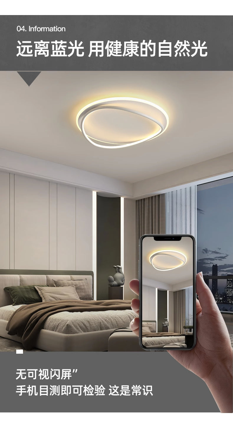 Nordic Light Luxury Bedroom Lamp LED Ceiling lamp for master bedroom, study room, dining room, simple modern oval light fixture