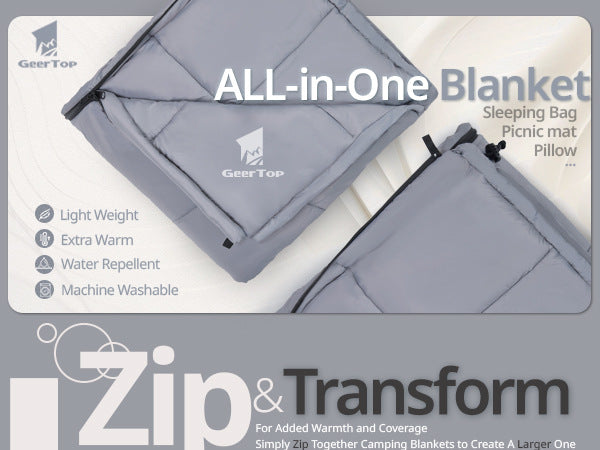 Adult Camping Sleeping Bag Blanket Winter Camping Travel Down Quilt Home Ultra-light Nap Warm Blanket