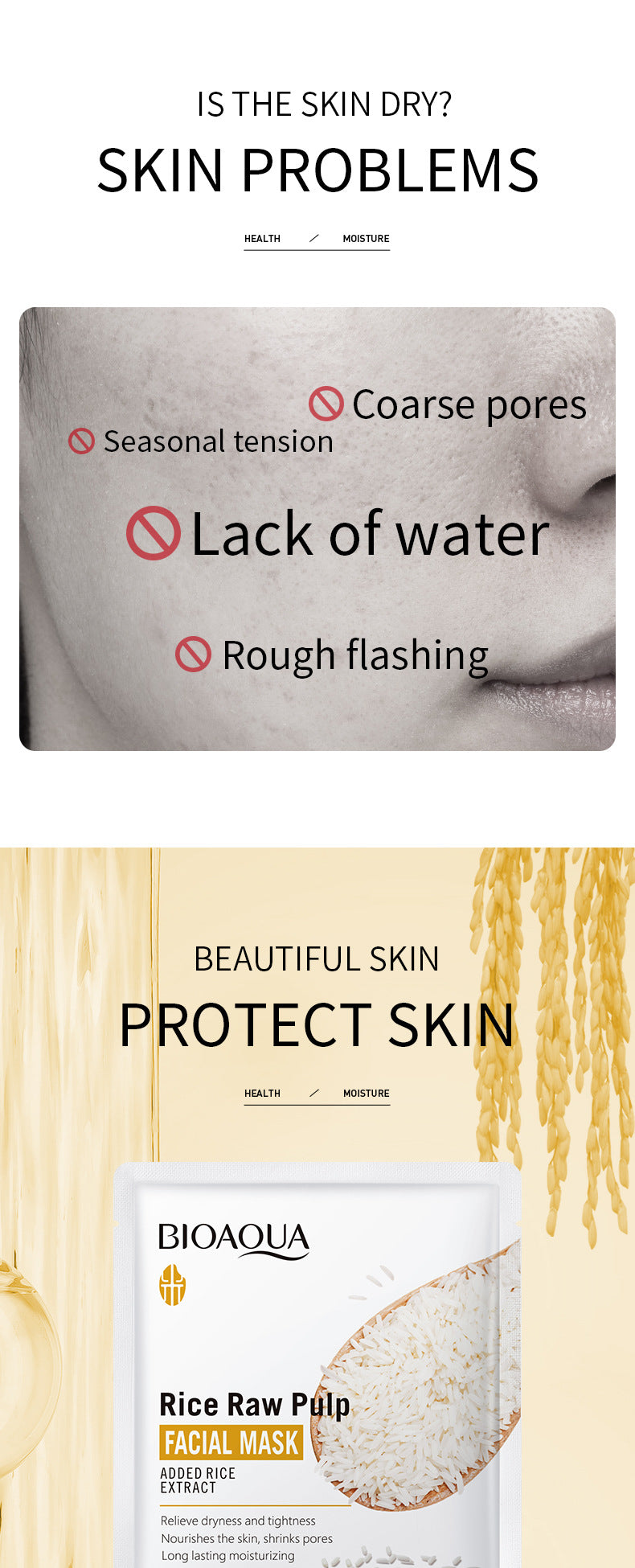 Full English Mask25gBIOAOUA Rice Honey Hydrating Moisturizing Tablets Pack  Wholesale OBO