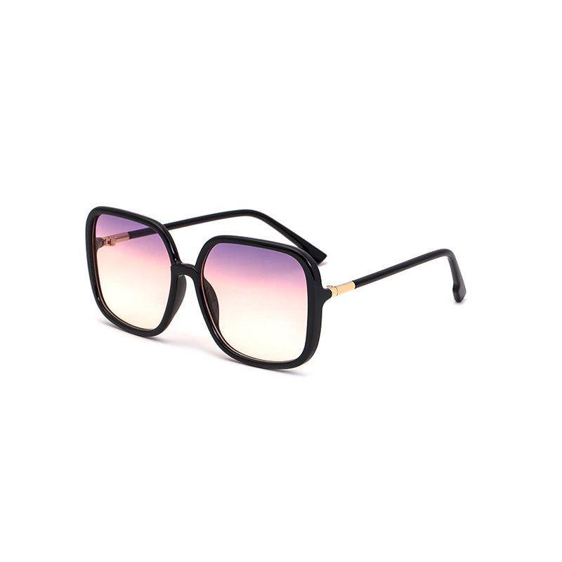 Fashion Large Frame Sunglasses for Women Trendy Zhang Ruonan Same Style Fashion Square Frame Sunglasses for Women Trendy Glasses Wholesale