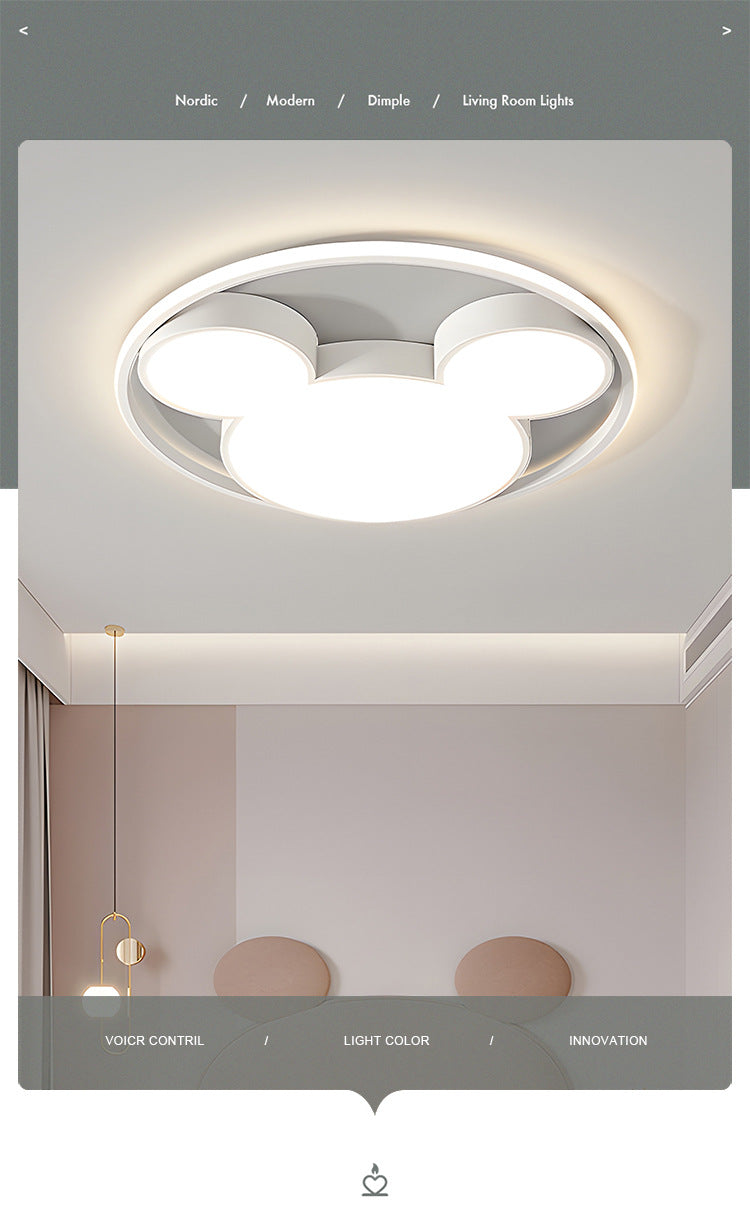 Master bedroom lamp ceiling lamp round room lamp simple modern home use led Nordic Style Study Lamp Cozy and Romantic