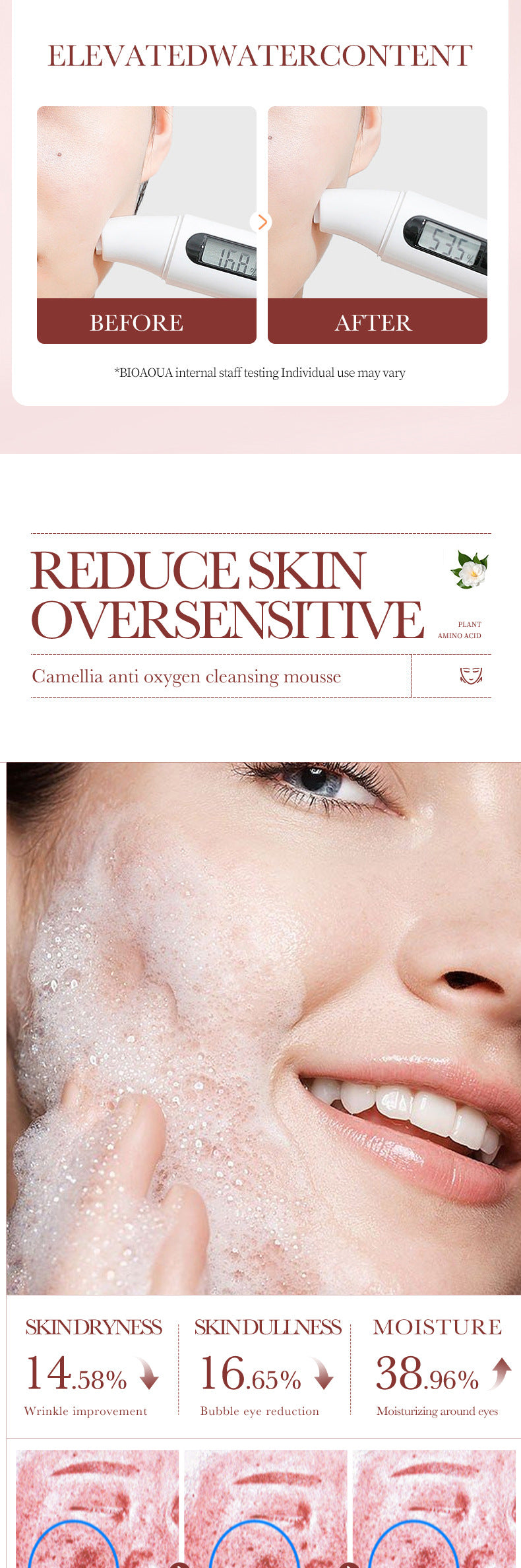 Camellia Skincare Set Boquan Ya Delicate Lubrication and Cleansing Five-Piece Set Export Manufacturer Wholesale