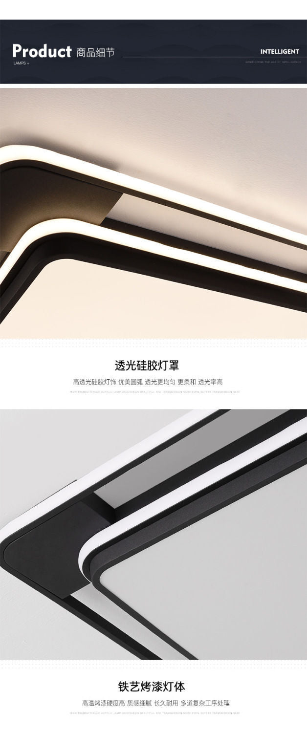 Living Room Main Light Fixture Minimalist Bedroom Light Square Living Room Large Light Door Installation Internet Celebrity Chandelier Whole House Package