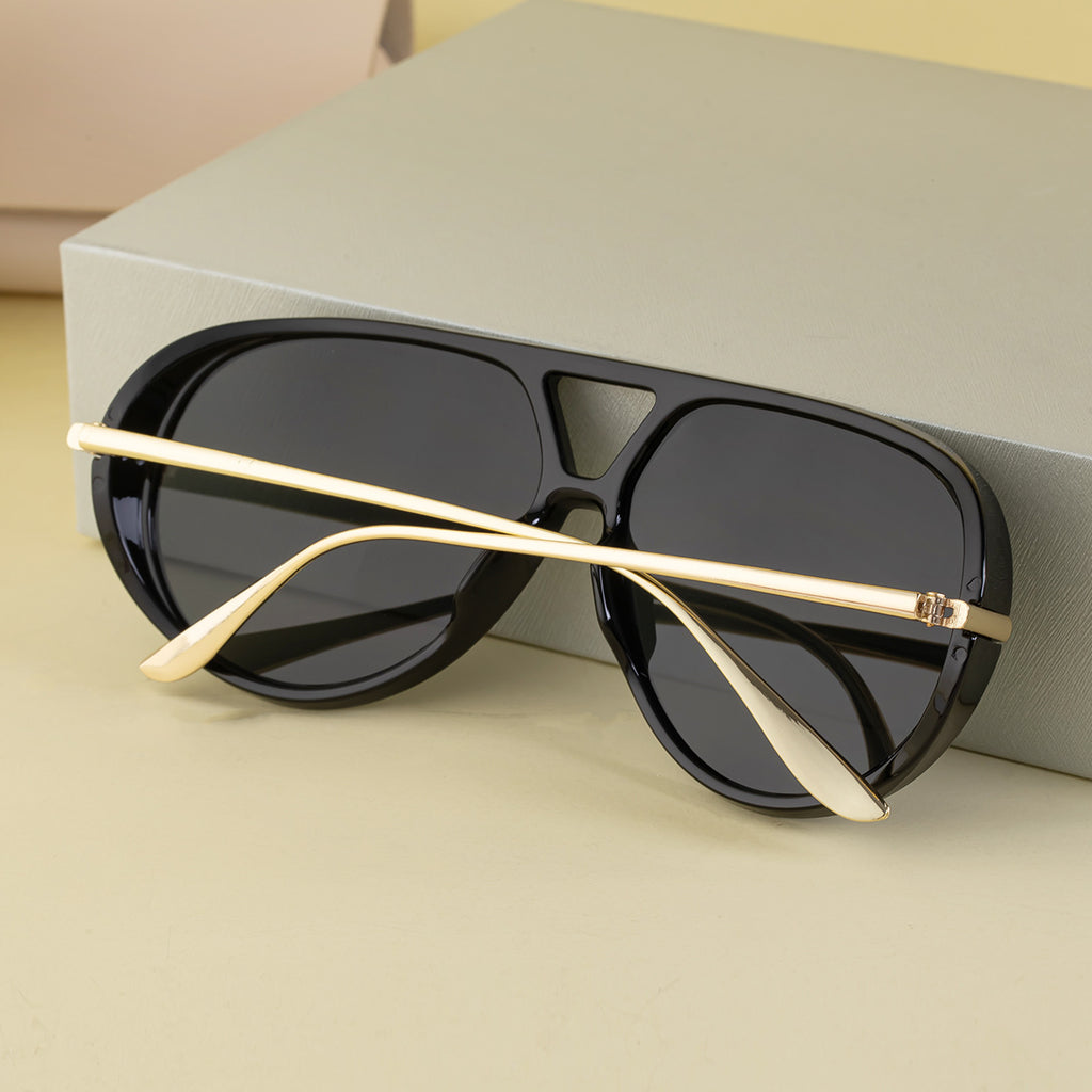 2025New European and American Style Toad Sunglasses for Men, Double Bridge Aviator Glasses, Outdoor Sun Protection Sunglasses for Men