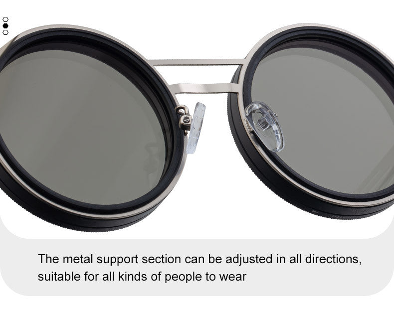 ND9Adjustable Light Reduction Sunglasses HD Polarized Fishing Sun Protection Sunglasses Manual Light Reduction Rotating Lens Glasses