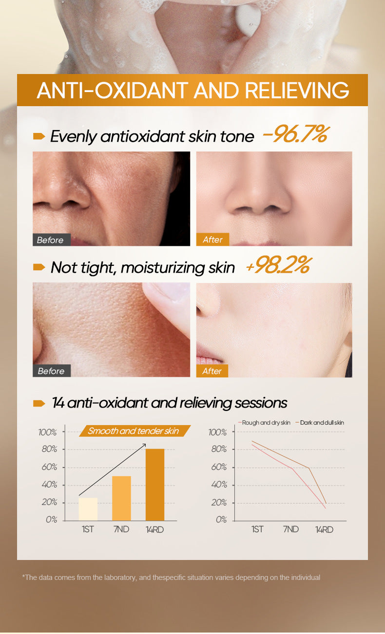 姜黄抗氧化洁面乳 BIOAOUA 面部清洁洁面乳 跨境外贸批发