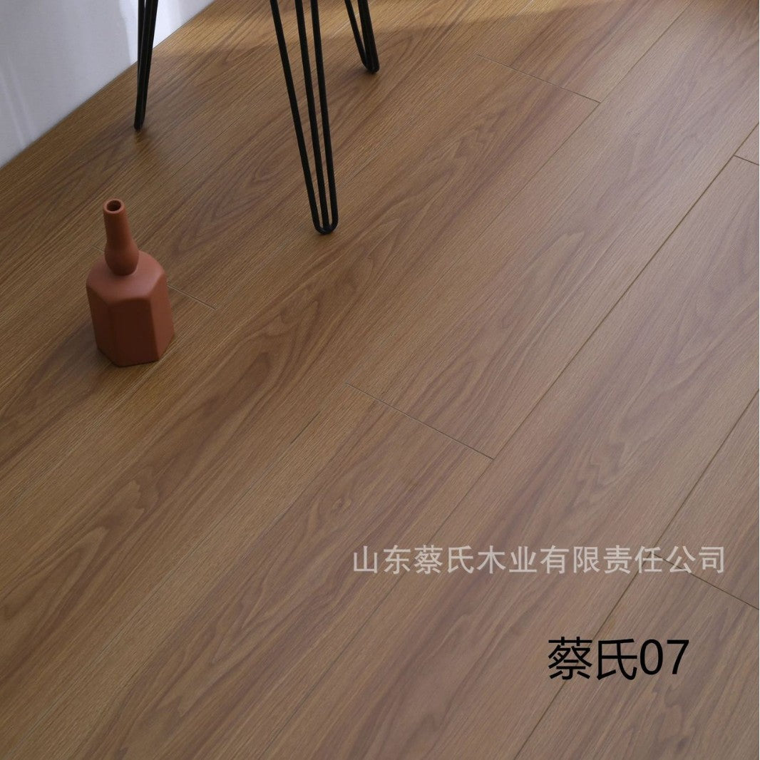 New Three-layer Solid Wood Composite Flooring ENF Grade Lock Flame Retardant Cream Style Natural Wood Style14mm Wear-Resistant Waterproof