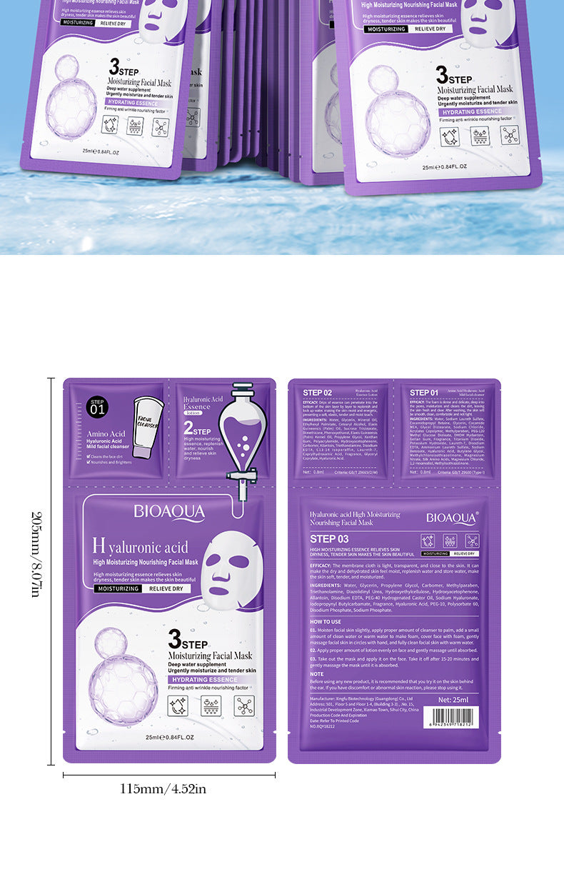 Full English Trilogy Face Mask BIOAOUA Cleansing Facial Cleanser Hydrating Essence  Wholesale