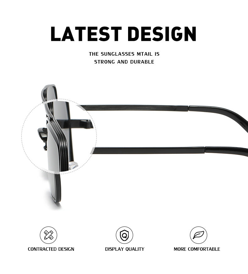 Fashion Double Bridge Sunglasses for Men UV Protection Driving Diamond Cut Edge Sunscreen Sunglasses for Women Wholesale