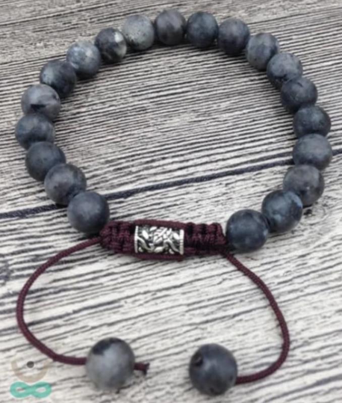 108Pink Quartz Bracelet Lotus Lucky Tree Pendant Labradorite Braided Bracelet Agate Tiger Eye Elastic Bracelet