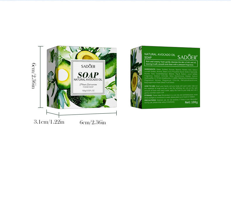 Full English Plant and Fruit Scented Soap100g SADOER Cleansing, Moisturizing Handmade Soap  Wholesale