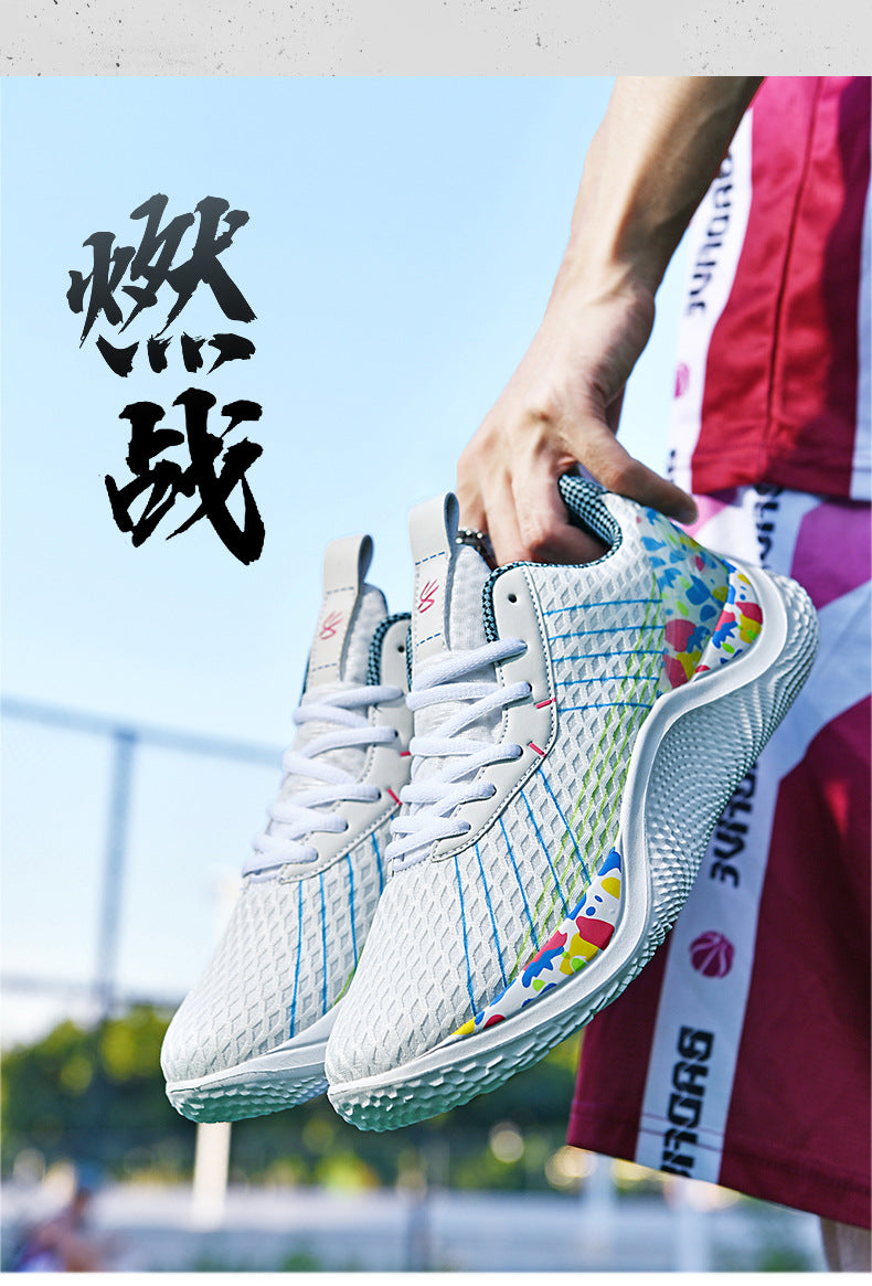 2025Spring and Summer New Basketball Shoes for Men and Women, Breathable Low-top Sports Shoes for Big Kids, Teenagers, and Students, Practical Training Sneakers