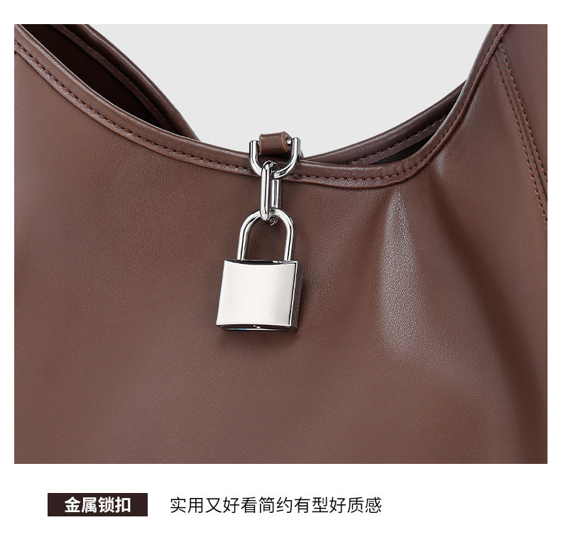 High-End Melad Crossbody Bag New Commuter Retro Tote Bag Large Capacity Versatile Single Shoulder Women's Bag Mother Bag