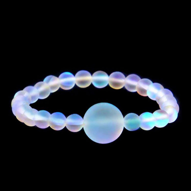 Men's White Turquoise Bracelet6mm Natural Stone Beads Volcanic Stone Bracelet Fake Protein Tiger Eye Frosted Beaded Bracelet